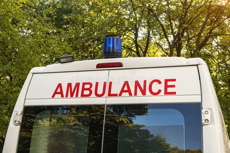 stationary-white-ambulance-car-blue-light-roof-emergency-medical-service-van-park-sunny-autumn-day-rear-view-162440173